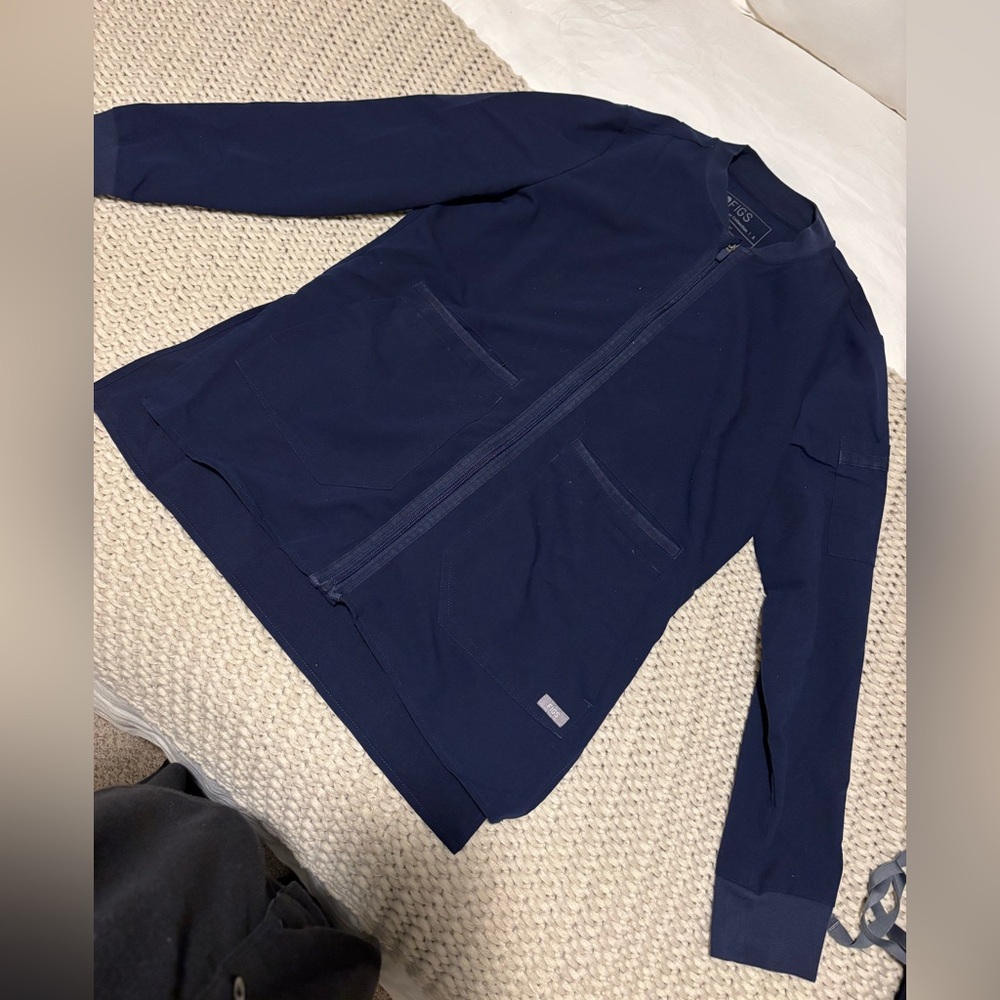 Figs Navy Women's Bomber Jacket